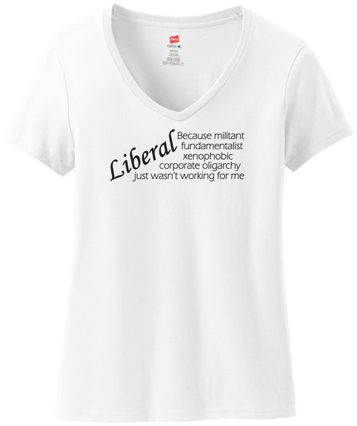 Liberal Because... Short Sleeve T Shirt - Lean Left
